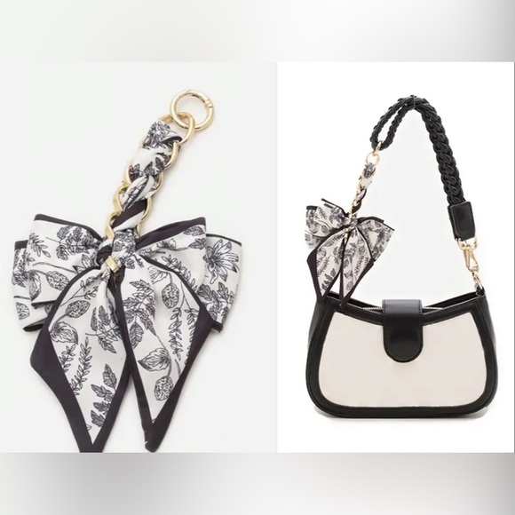 NWOT SILKY SCARF BOW EXTENSION CHAIN - Picture 2 of 3